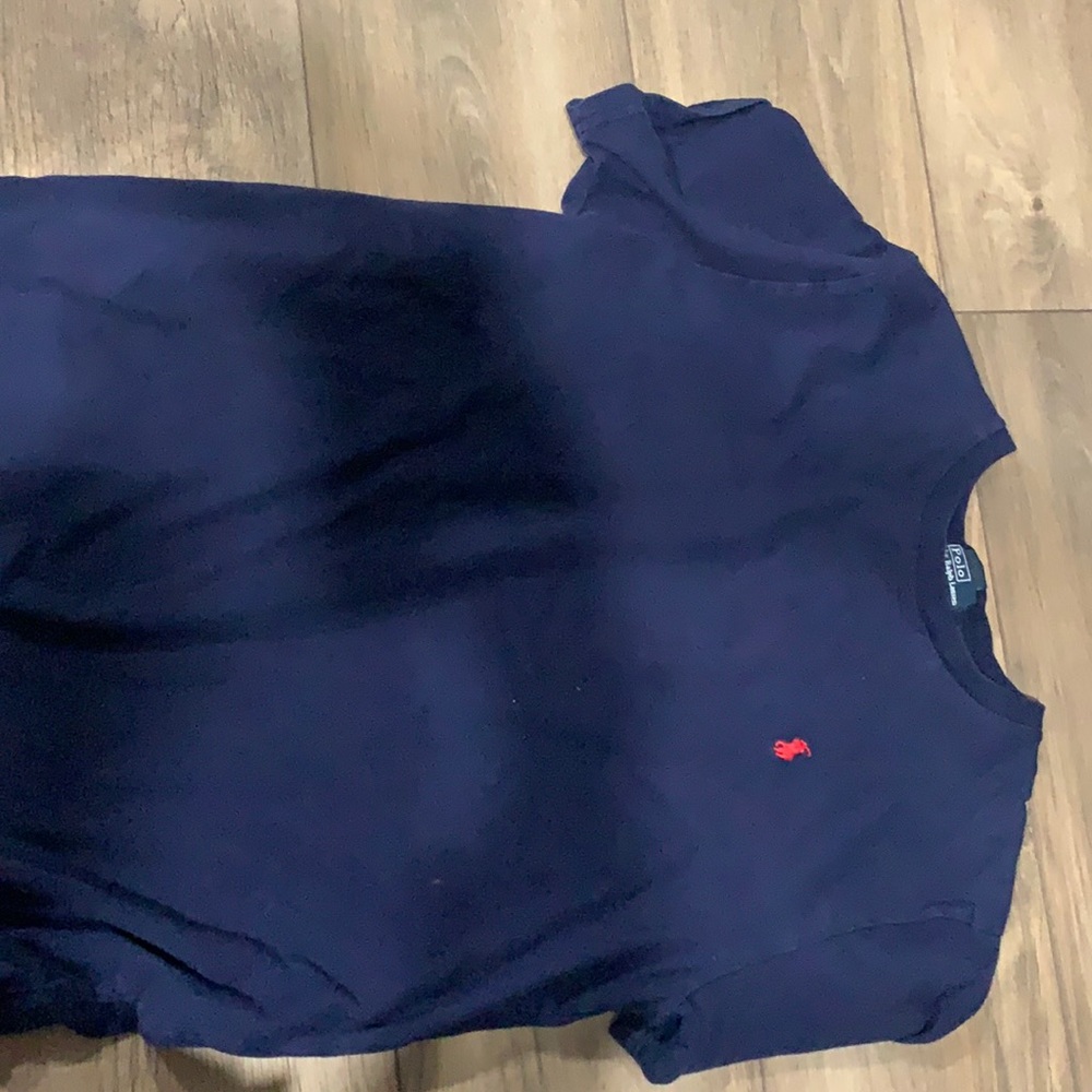 Polo short sleeve nice shirt navy blue